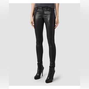 All Saints Ashby Shiny Wax Skinny Jeans